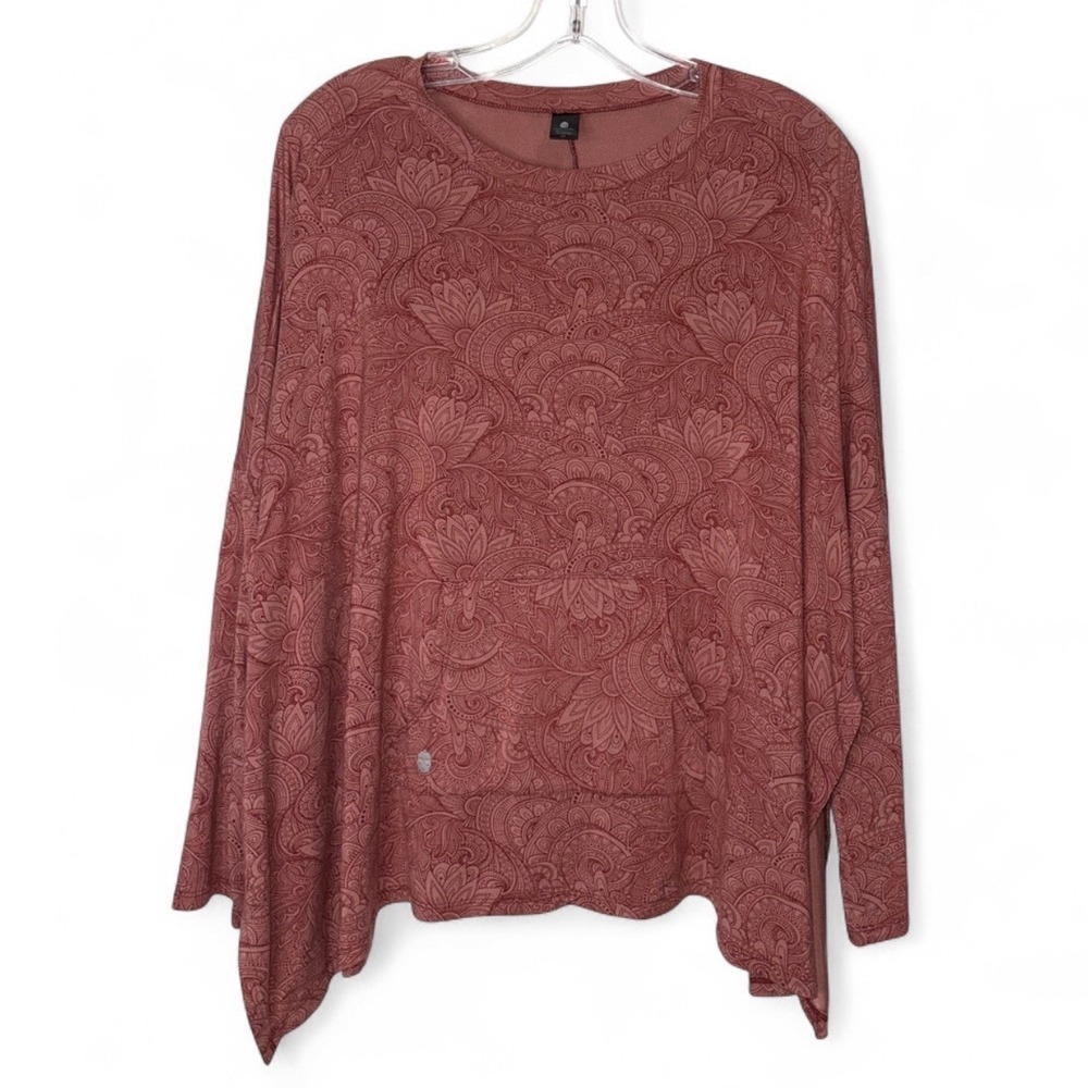 Slightly Buddha Bamboo Top O/S Paisley Oversized Flowy Boho Lagenlook Dolman